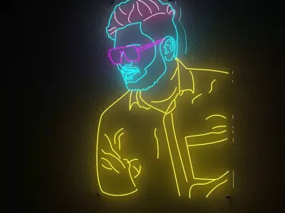 MAN NEON LIGHT  3D model