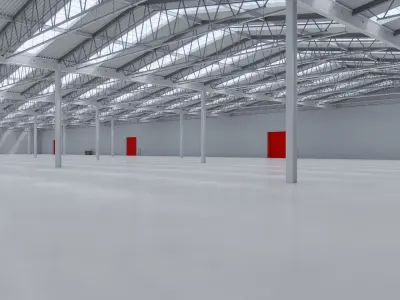 Warehouse Interior 8b Low-poly 3D model