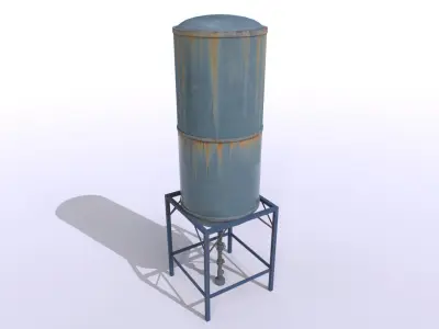 Water tank 3 Low-poly 3D model