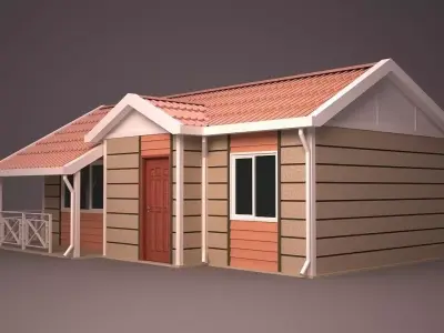 HOME house with roof 3D model