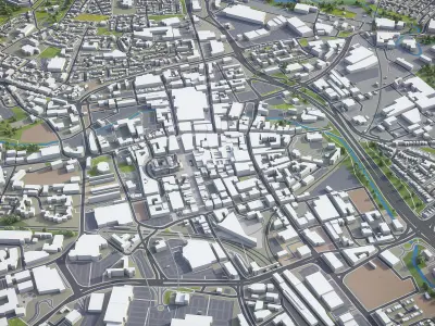 Bolton Low-poly 3D model