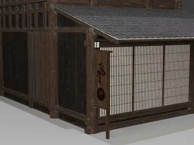 House 2 - Realistic Japan style house - 4K Resolution texture Free low-poly 3D model