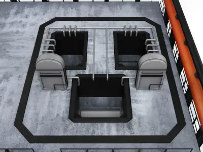 Rocket mobile launch platform 3D model