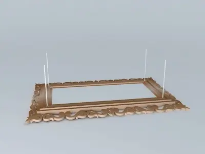 Pendant chandelier Frame Retro Free 3D model