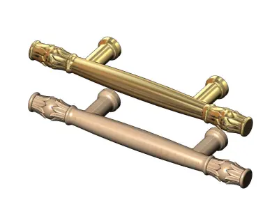 Lotus bead round push pull handle  3D print model