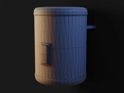 Electric Water Heater GameReady - LowPoly with PBR Material Low-poly 3D model