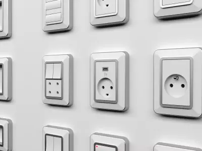 LK FUGA STRONG Sockets and Switches 3D model 3D model