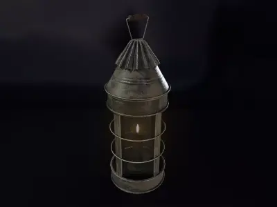 Medieval Lantern 02 Low-poly 3D model