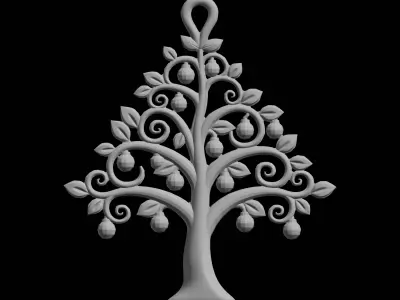 Stylized Tree Ornament 3D Print Model 3D print model