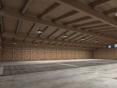 Wooden Warehouse 13 3D model