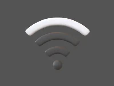 Wifi Symbol v3 024 Low-poly 3D model