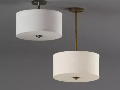 Modern chandelier 3D model 6