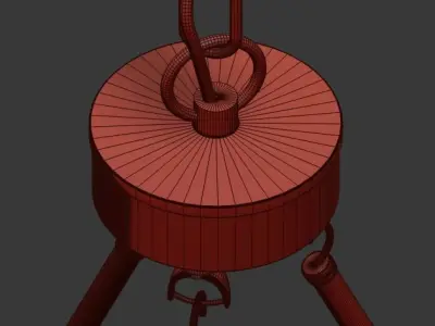 Conne 5 metal chandelier 3D model