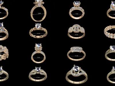 100 Light wt Women ring 3D Model Pack