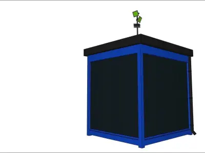 container guard shed 300cm x300xcm many formats 3D model