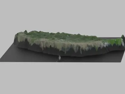 Taiwan Map Country Low-poly 3D model