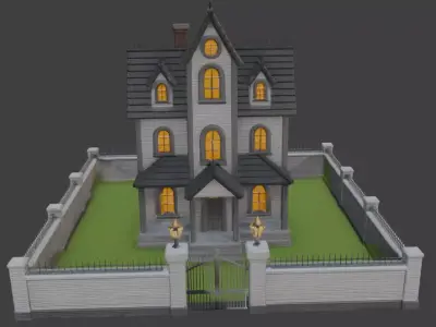Haunted House 3d Model 3D model