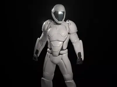 The Cyborg space suit Low-poly 3D model