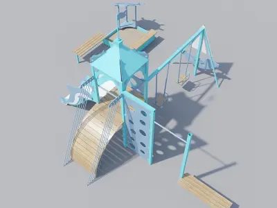 Children sea  playground 3D model