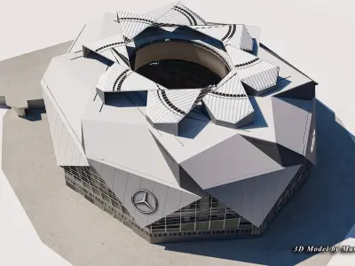 Mercedes-Benz Stadium Atlanta USA Low-poly 3D model