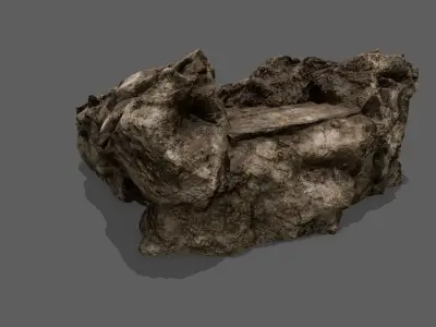 Stairs rock Low-poly 3D model