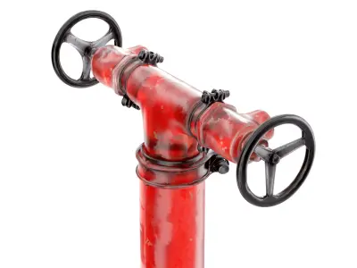 Fire Hydrant game asset 3d model Low-poly 3D model