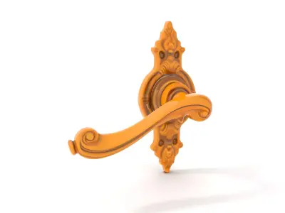 Ornate Gold Door Handle model pack Low-poly 3D model