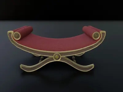 Window Seat Low-poly 3D model