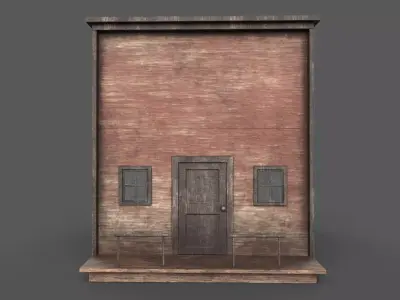 Wooden House Low-poly 3D model