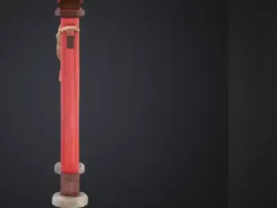 Realistic shrine torii gate 3D model