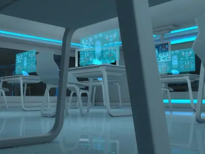 Sci Fi Class Room 3D model