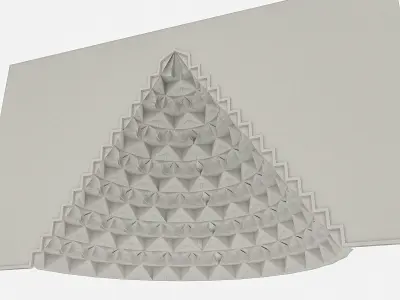 Mukarnas pyramid on wall Low-poly 3D model