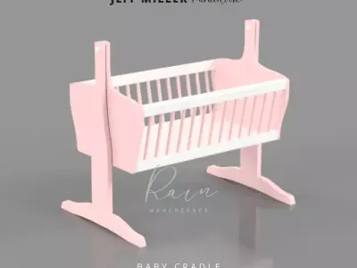 BABY CRADLE MINIATURE FURNITURE FOR DOLLHOUSE 3D print model