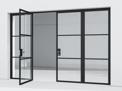 Aluminium door 169 3D model