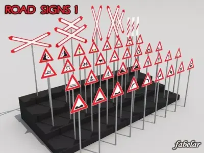 Road signs 1 3D model