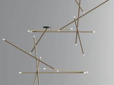 Modern Ceiling pendant Chandelier Light 04 3D model