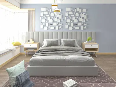 Modern Minimalism - 3D Bedroom Model 3D model