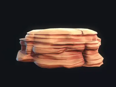 Stylized Desert Rock 5 Low-poly 3D model Low-poly 3D model