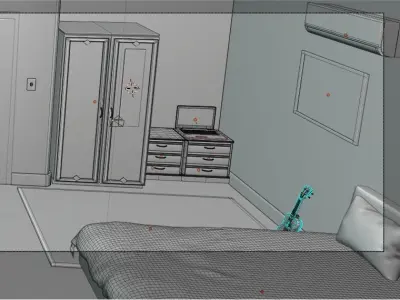 Modern bedroom 3D model