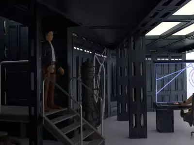 Set 3a Echo Base Control Room 1-18 Scale Kenner Hasbro 3D Model Pack