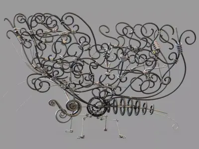 Steam Punk Butterfly 3D model