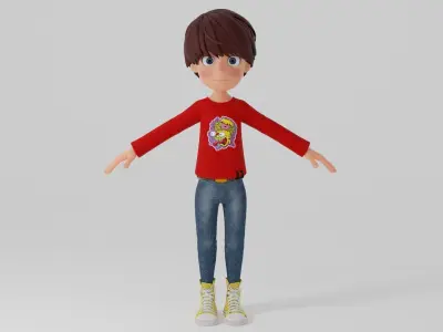 Cartoon Boy 3D model