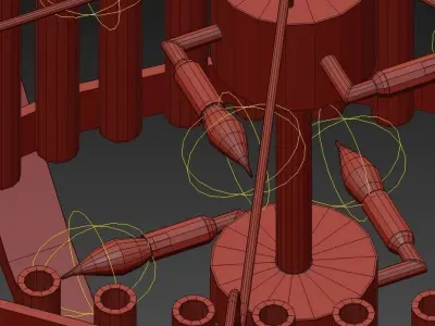 Brushed Nickel Crystal Orb 3D model