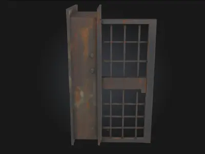 Iron Gate Opening Decorative Entryway 3D model