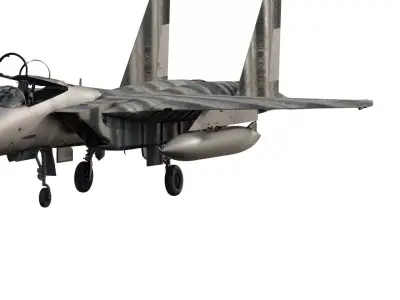 DETAILED McDonnell Douglas F-15 Eagle with interior 3D model