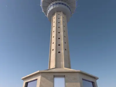 Zawraa Tower Low-poly 3D model