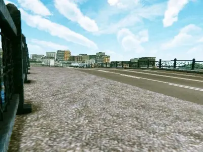 Istanbul Galata Bridge 90s 3D Model Low-poly 3D model