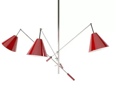 Sinatra chandelier with three lamps 3D model