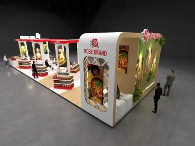 Exhibition Booth Stand 6x18m 3D model