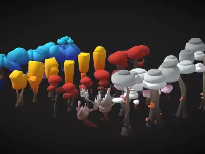 Enchanted Forest - Stylized Fantasy Asset Pack Low-poly 3D model